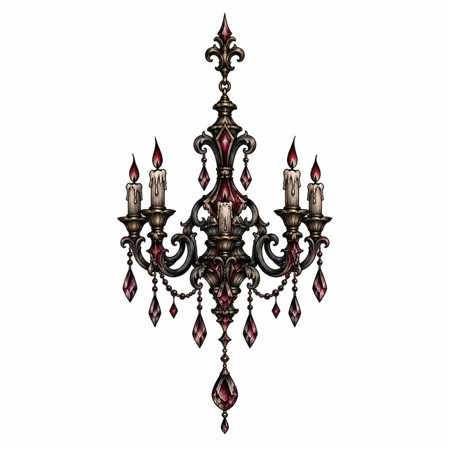 Neo-traditional gothic lace tattoo design for the wrist