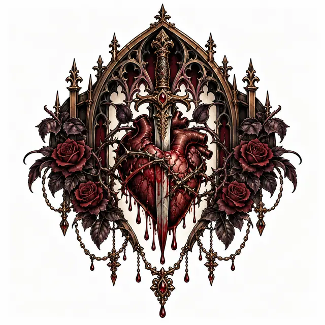 Neo-traditional snake and dagger tattoo design for the shoulder